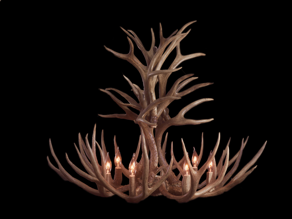 Tall Mule Deer Chandelier