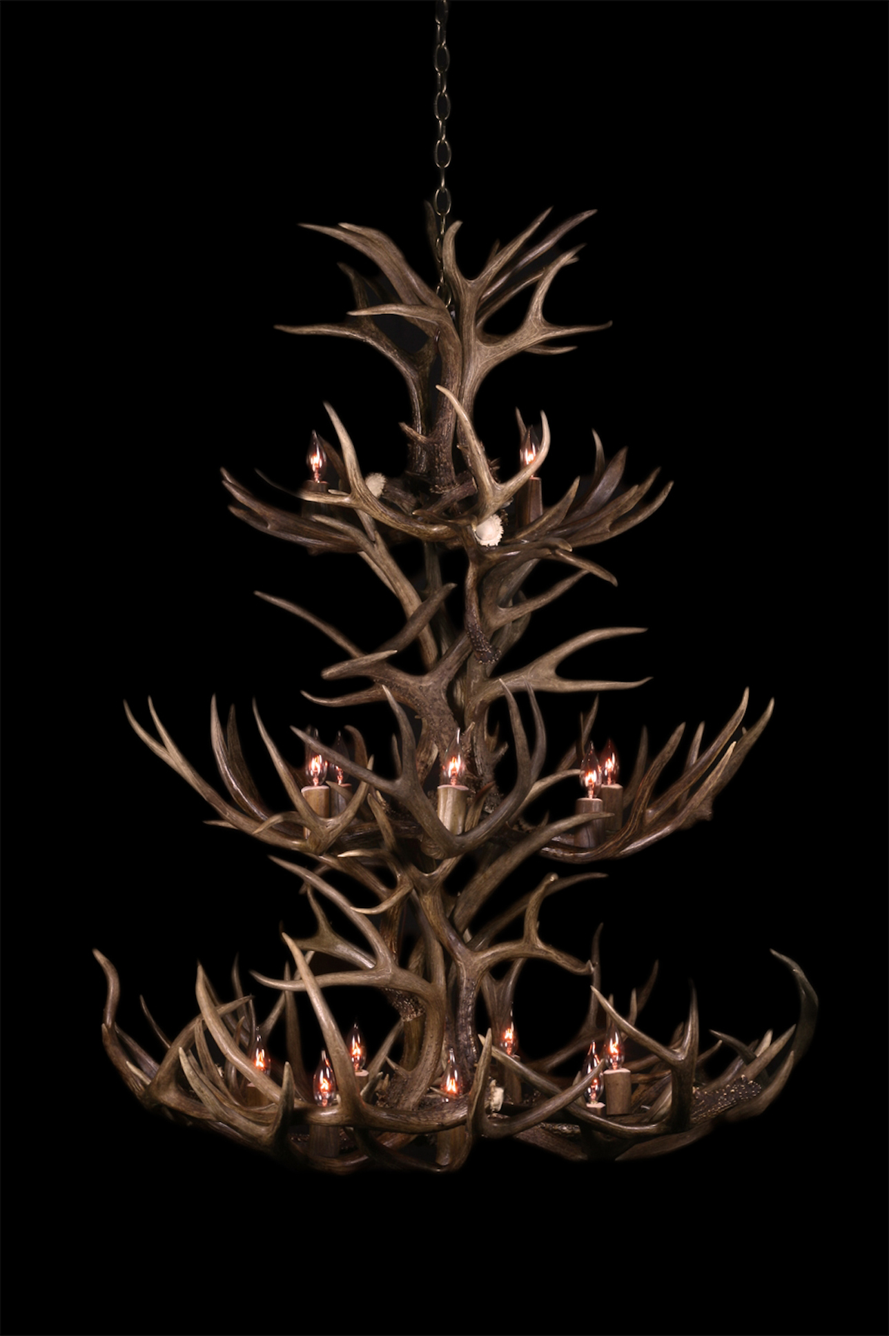 Tripple Tier Mule Deer Chandelier