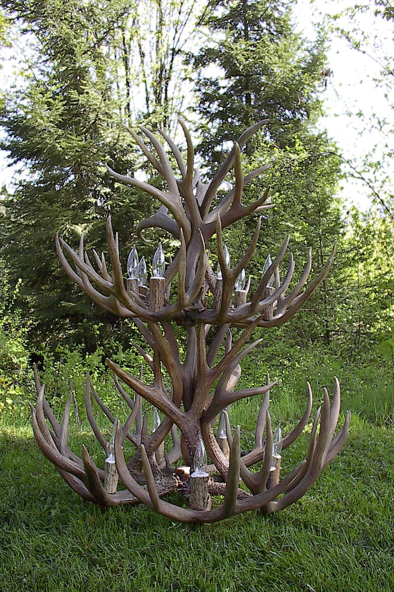 Two Tier Mule Deer Chandelier